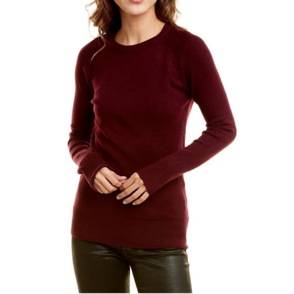 French Connection Babysoft Crew Neck Knit Jumper Evening Wine
